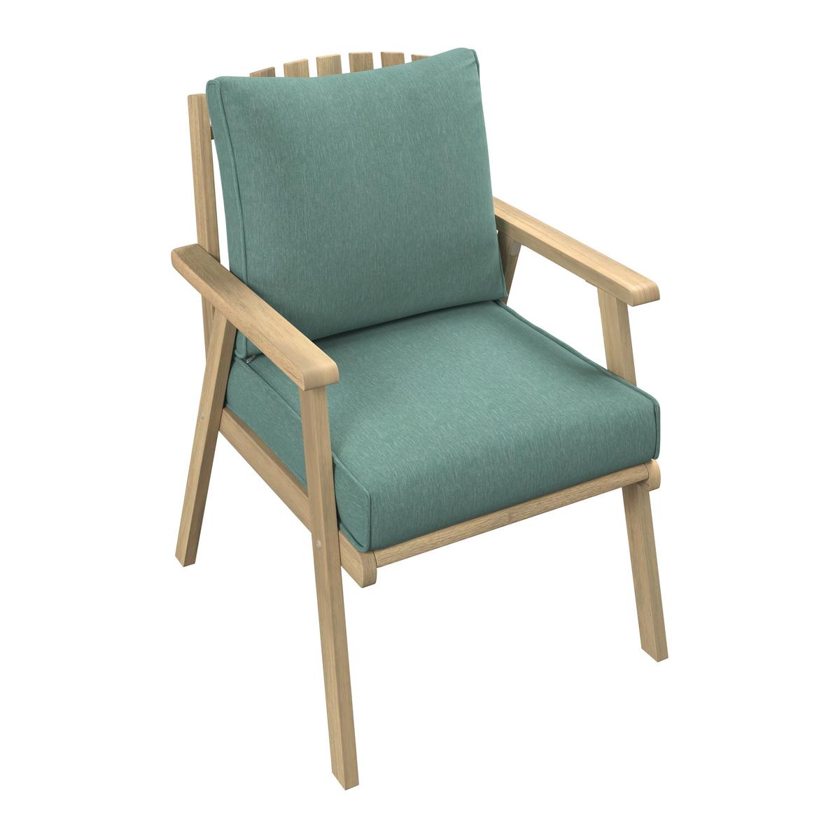 Loungegarnitur Birmingham - Grau/Akaziefarben, MODERN, Holz/Kunststoff (90/43/70cm) - Beldano