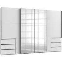 Schwebetürenschrank B: 350 Cm Level 36a Weiß - Weiß, MODERN, Holzwerkstoff (350/236/65cm) - MID.YOU
