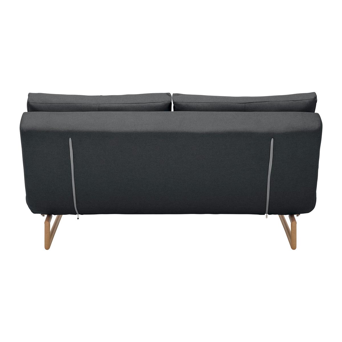 Rozkládací pohovka MALIC tmavěšedá - barvy dubu/tmavě šedá, Moderní, kov/textil (150/84/90cm) - Bessagi Home