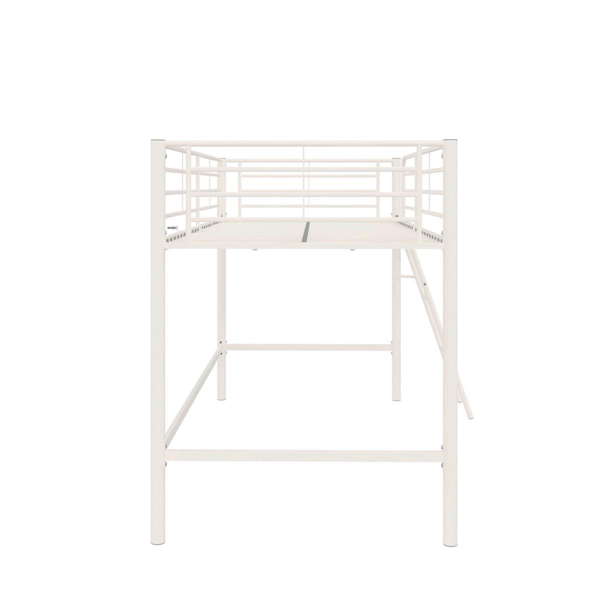 Hochbett Jodie Weiß B: 207 cm - Weiß, Design, Metall (207/129/130cm) - MID.YOU