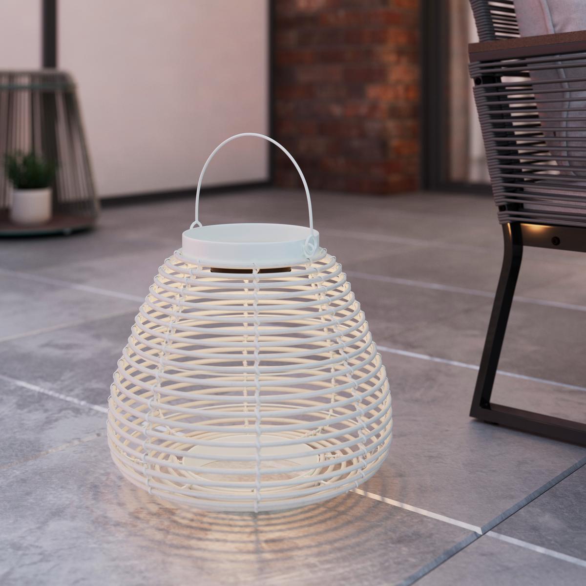 VONKAJŠIE SVIETIDLO ANINA - biela, Modern, kov/plast (31/29/31cm) - Bessagi Garden