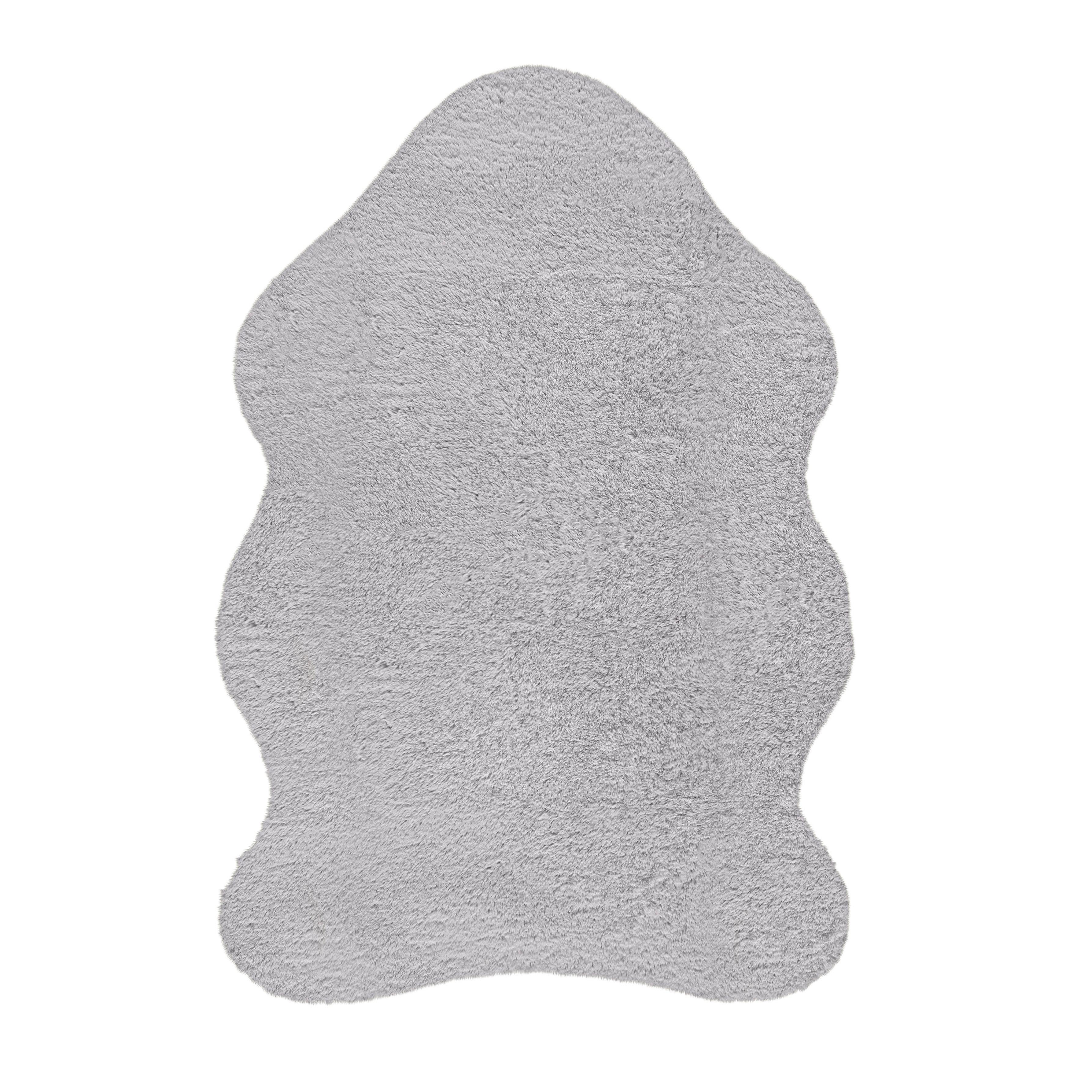 UMELÁ KOŽUŠINA Nico 1, 60/90cm, sivá - sivá, Konventionell, kožušina (60/90cm) - Mömax