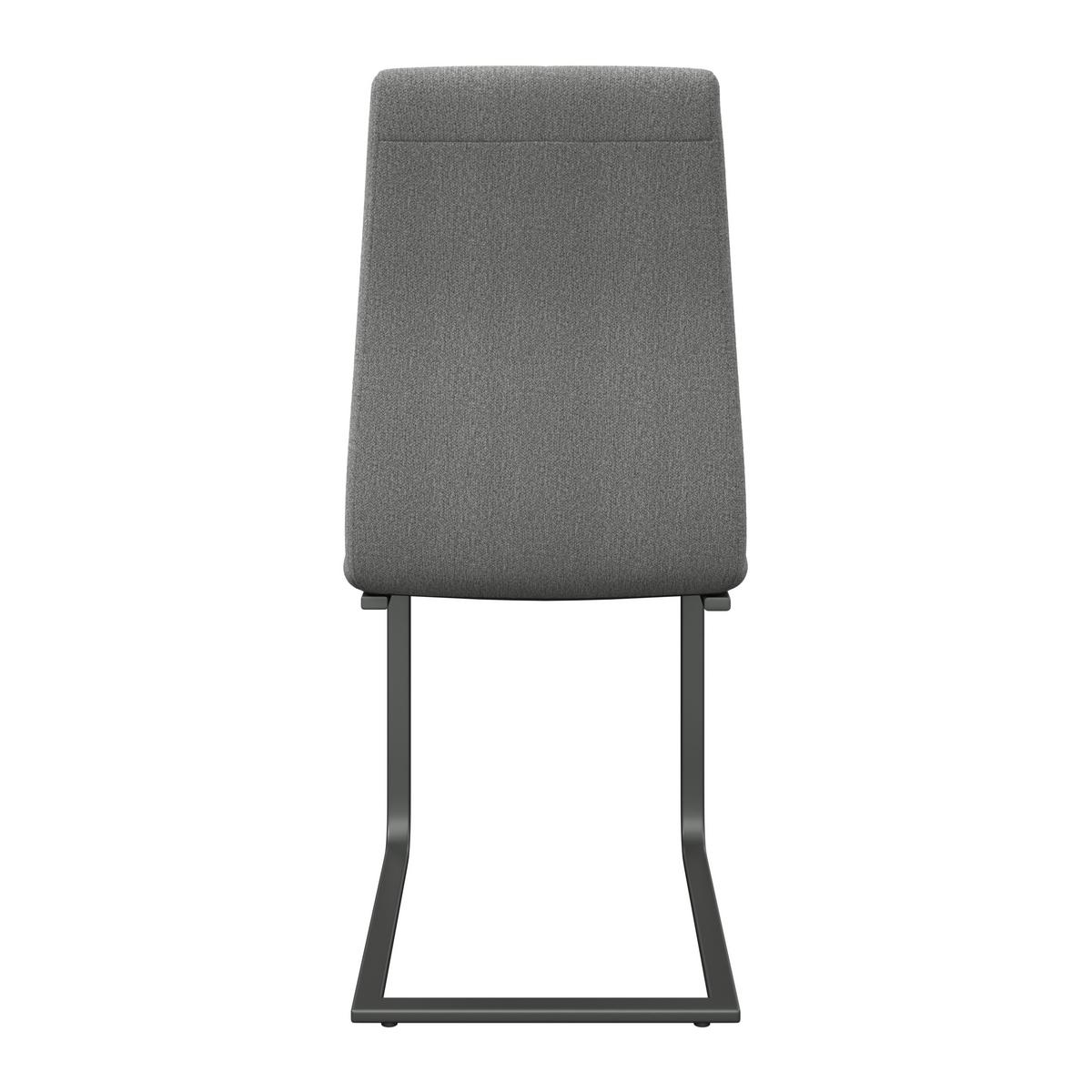 Schwingstuhl Tristan Webstoff grau, B: 41cm - Schwarz/Grau, MODERN, Holz/Textil (41/102/58cm) - James Wood