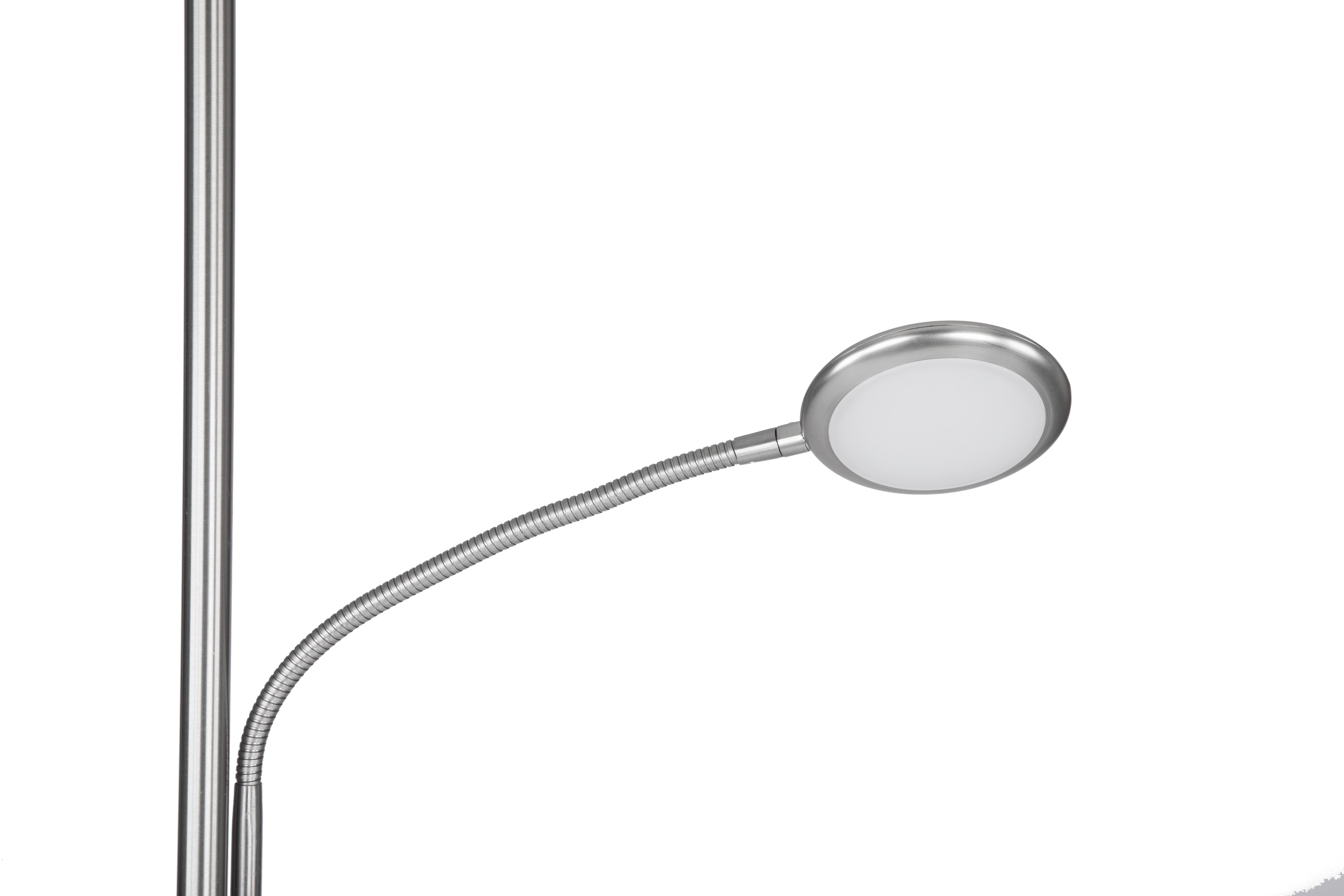 LED-Stehlampe Tara dimmbar Chromfarben/Glitzernd - Chromfarben, MODERN, Kunststoff/Metall (180cm) - Luca Bessoni