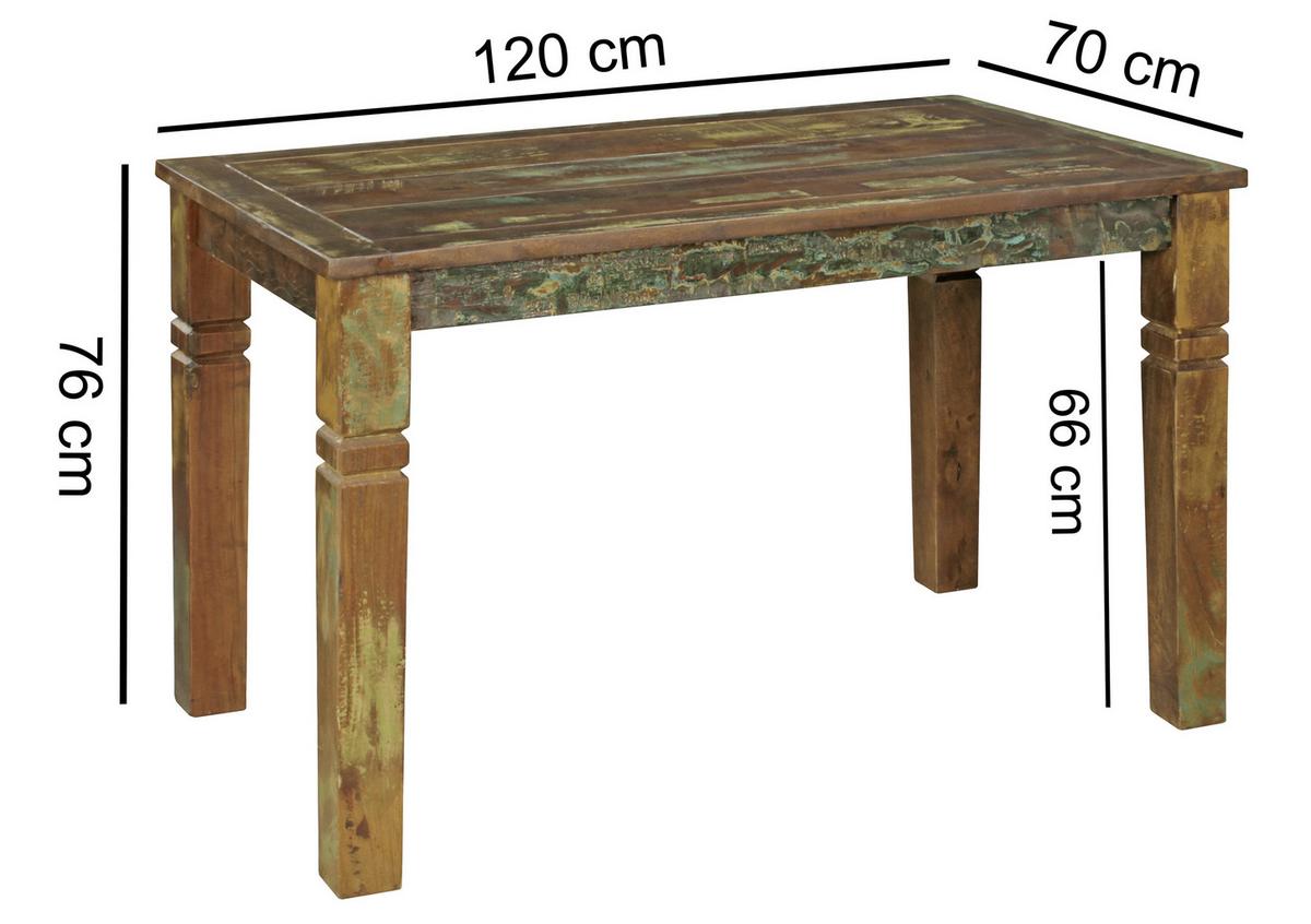 Esstisch Echtholz Kalkutta 120x70 Cm Mangoholz - Braun, MODERN, Holz (120/70/76cm) - MID.YOU