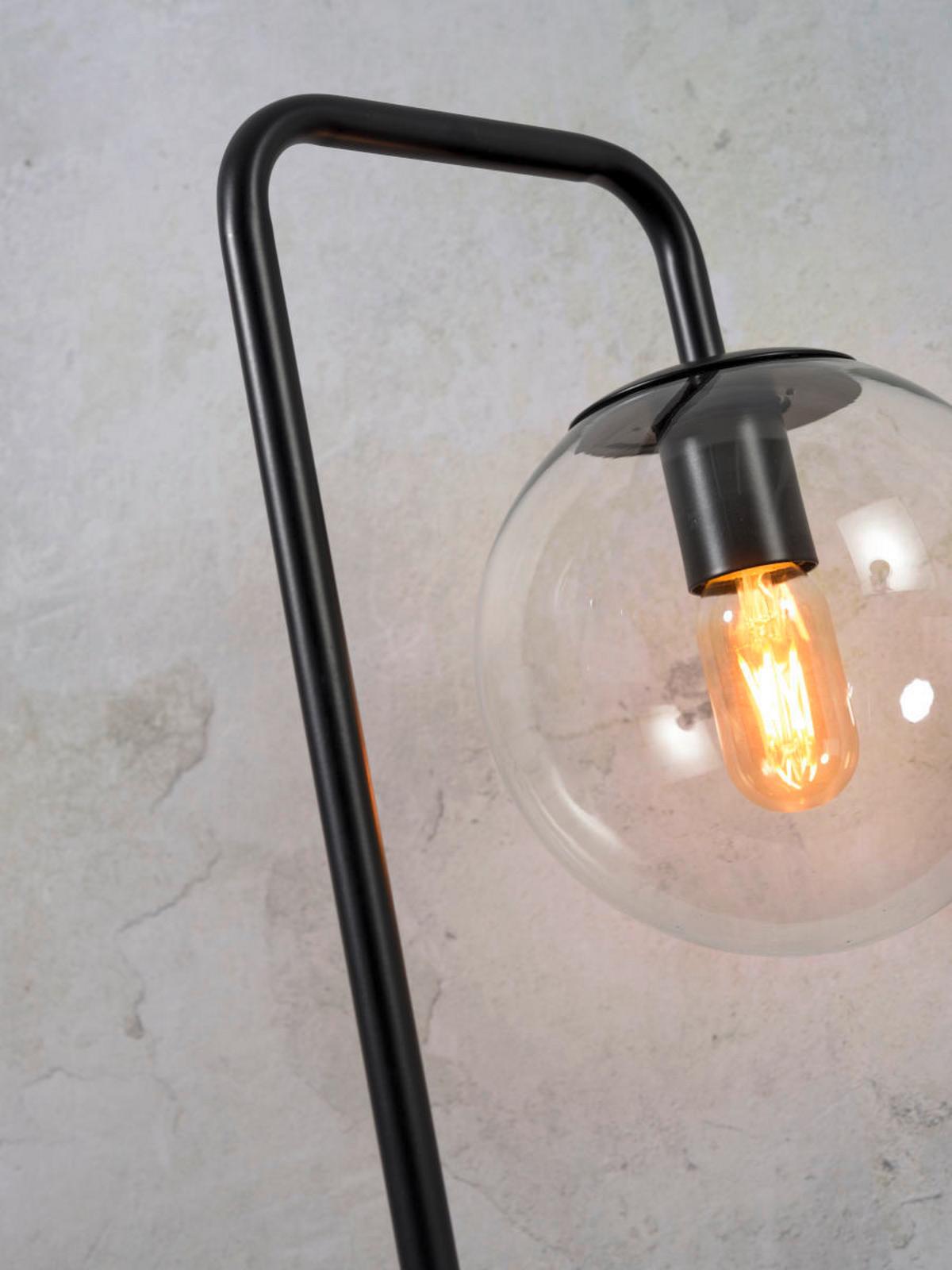Tischleuchte Warsaw/t/b - Transparent/Schwarz, Trend, Glas (32/20/53cm) - It's about Romi