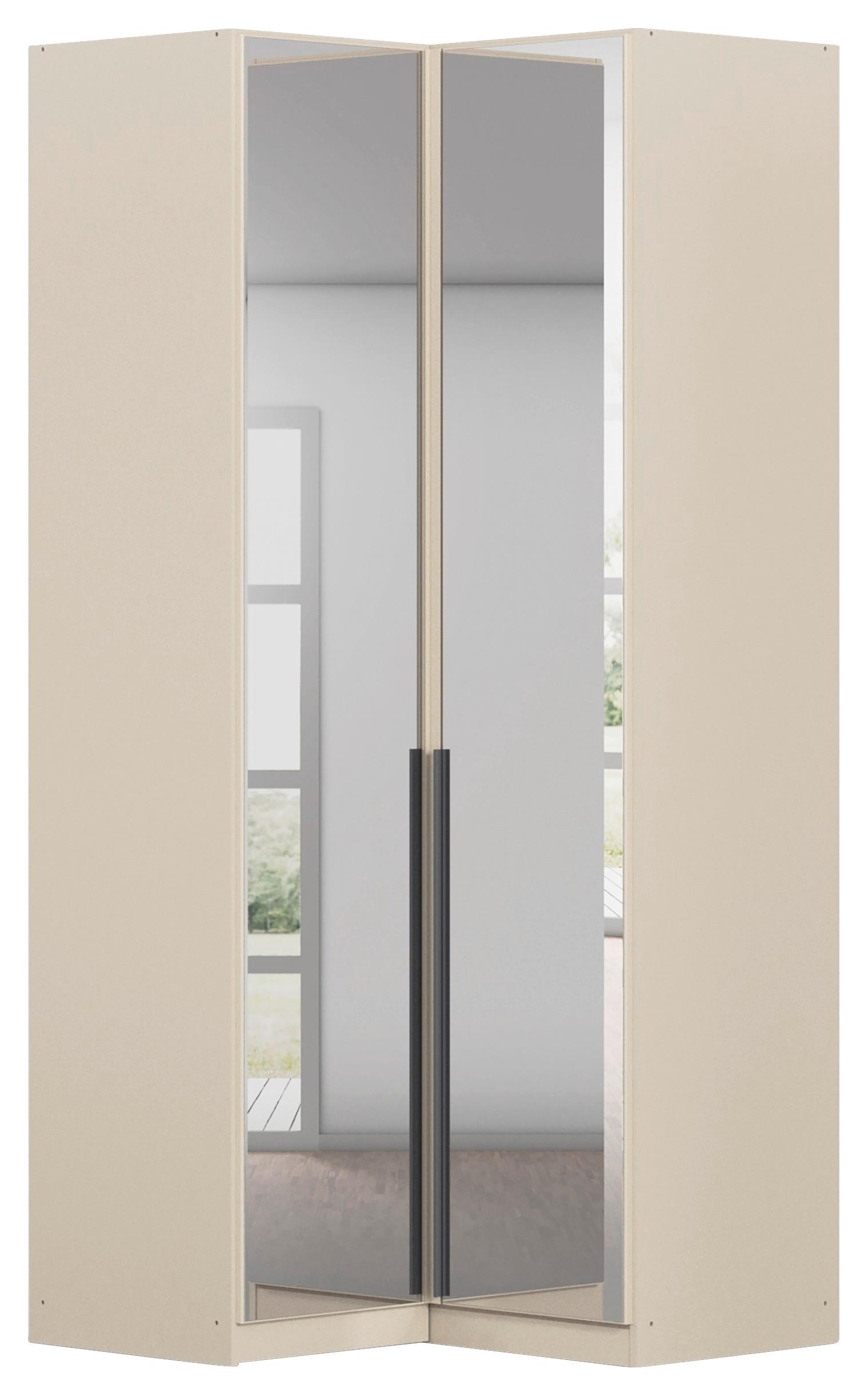 Šatníková skriňa ALABAMA-SUPER - priehľadné/šampanská, Modern, kompozitné drevo (100cm)