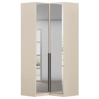 Šatníková skriňa ALABAMA-SUPER - priehľadné/šampanská, Modern, kompozitné drevo (100cm)