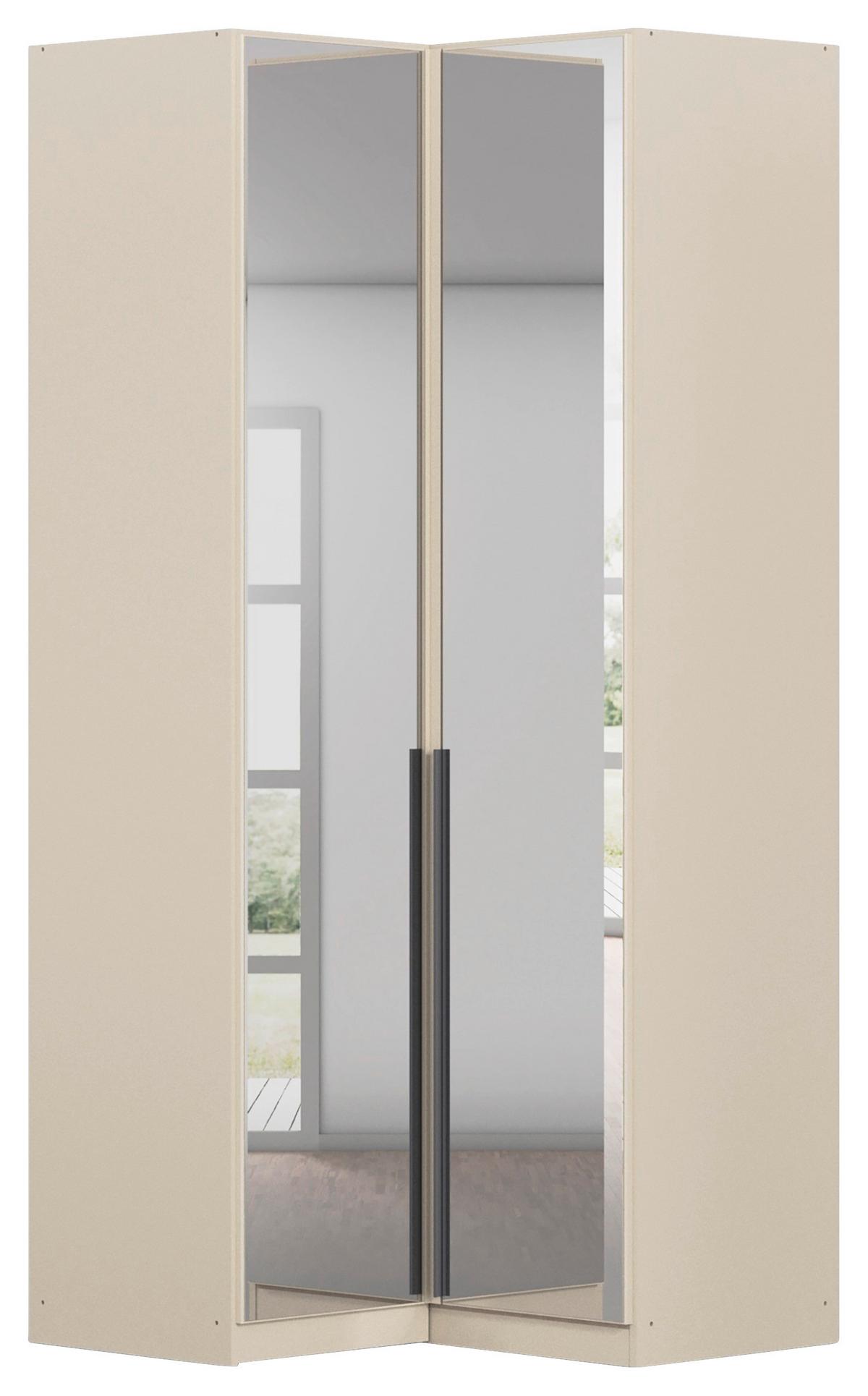 Šatníková skriňa ALABAMA-SUPER - priehľadné/šampanská, Modern, kompozitné drevo (100cm)