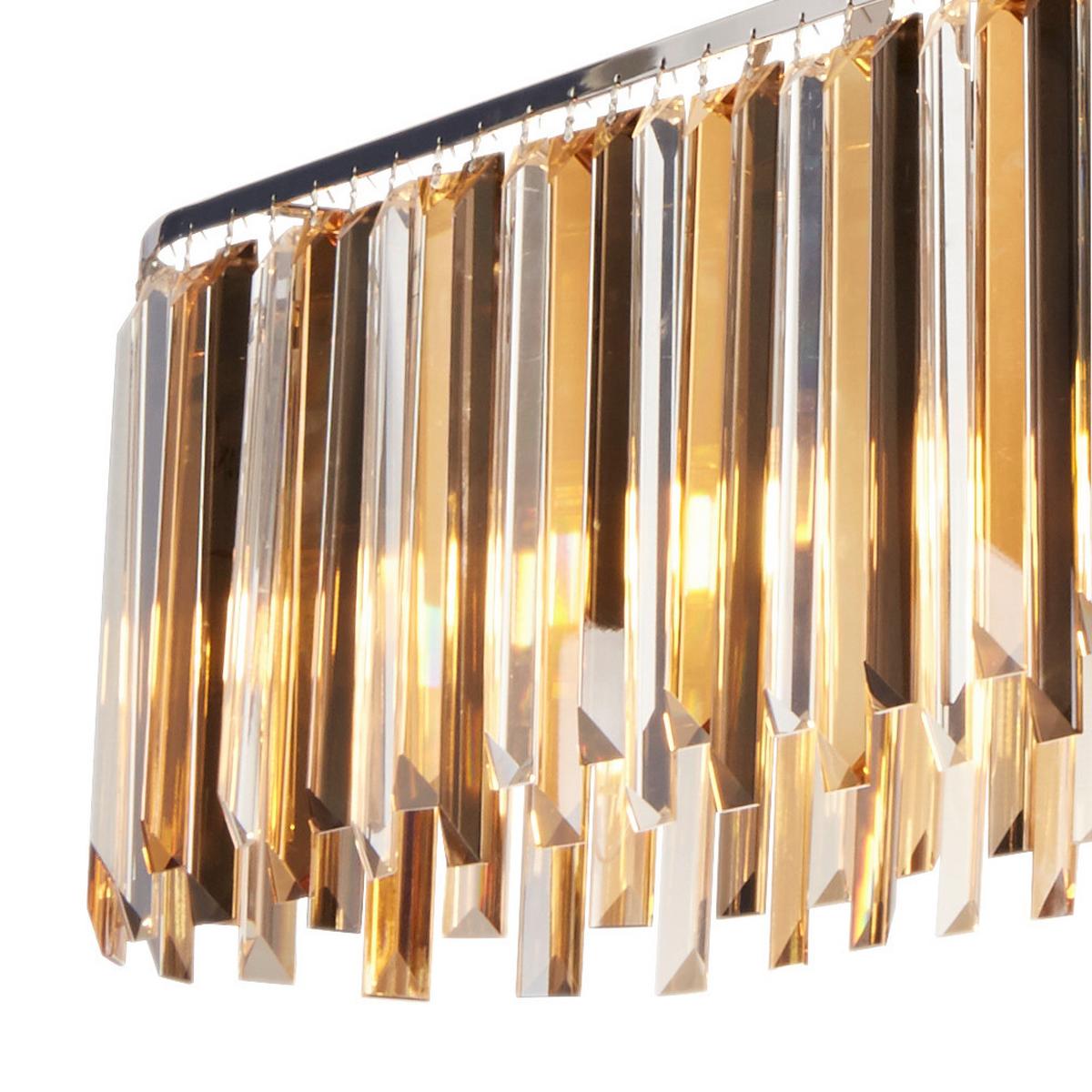 Hängeleuchte Clarissa H: 150 Cm 8-Flammig, Höhenvorstellbar - Klar/Chromfarben, KONVENTIONELL, Glas/Metall (100/25/150cm)