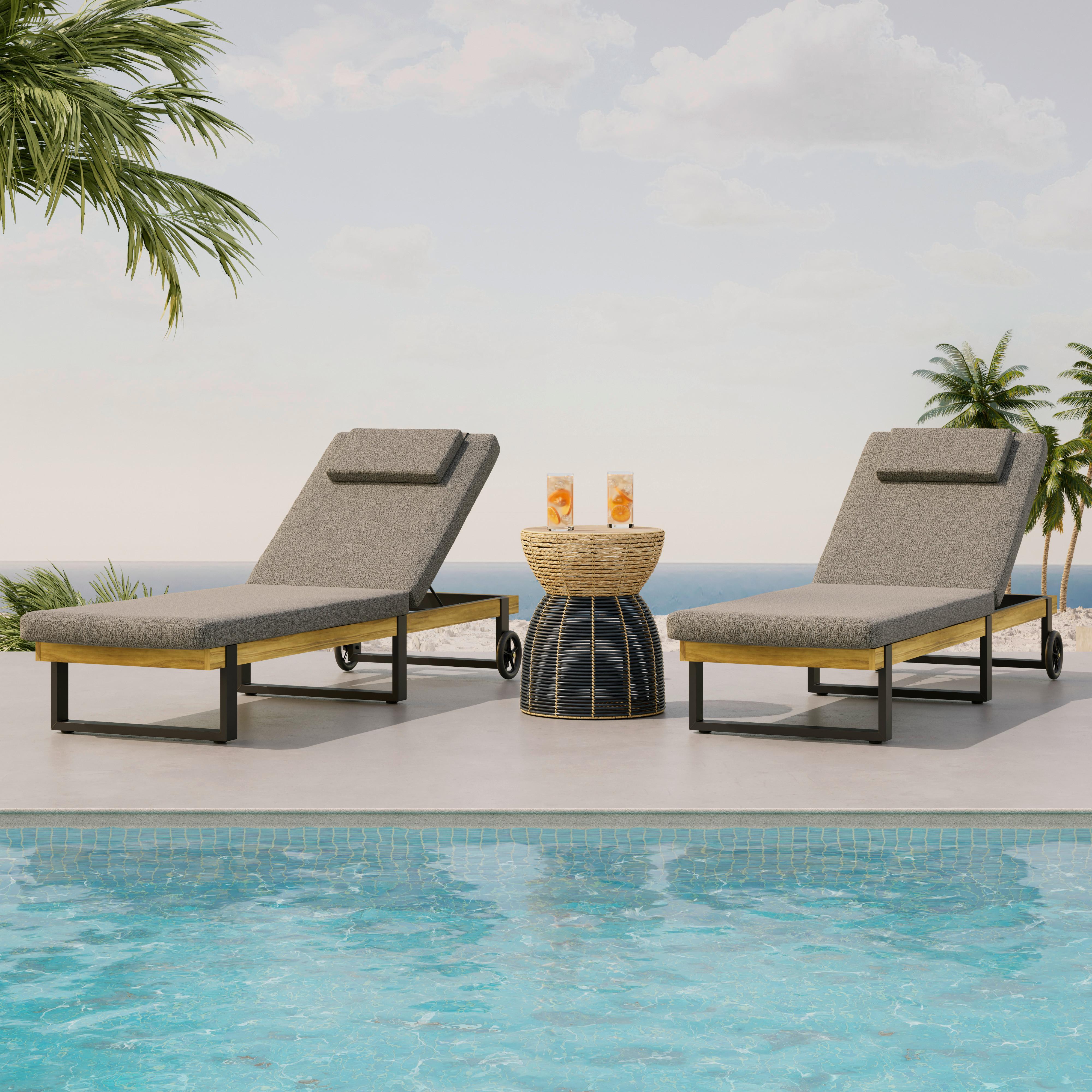 ZAHRADNÍ LEHÁTKO ELENYI - šedá, Moderní, kov/dřevo (200/95/65cm) - Bessagi Garden