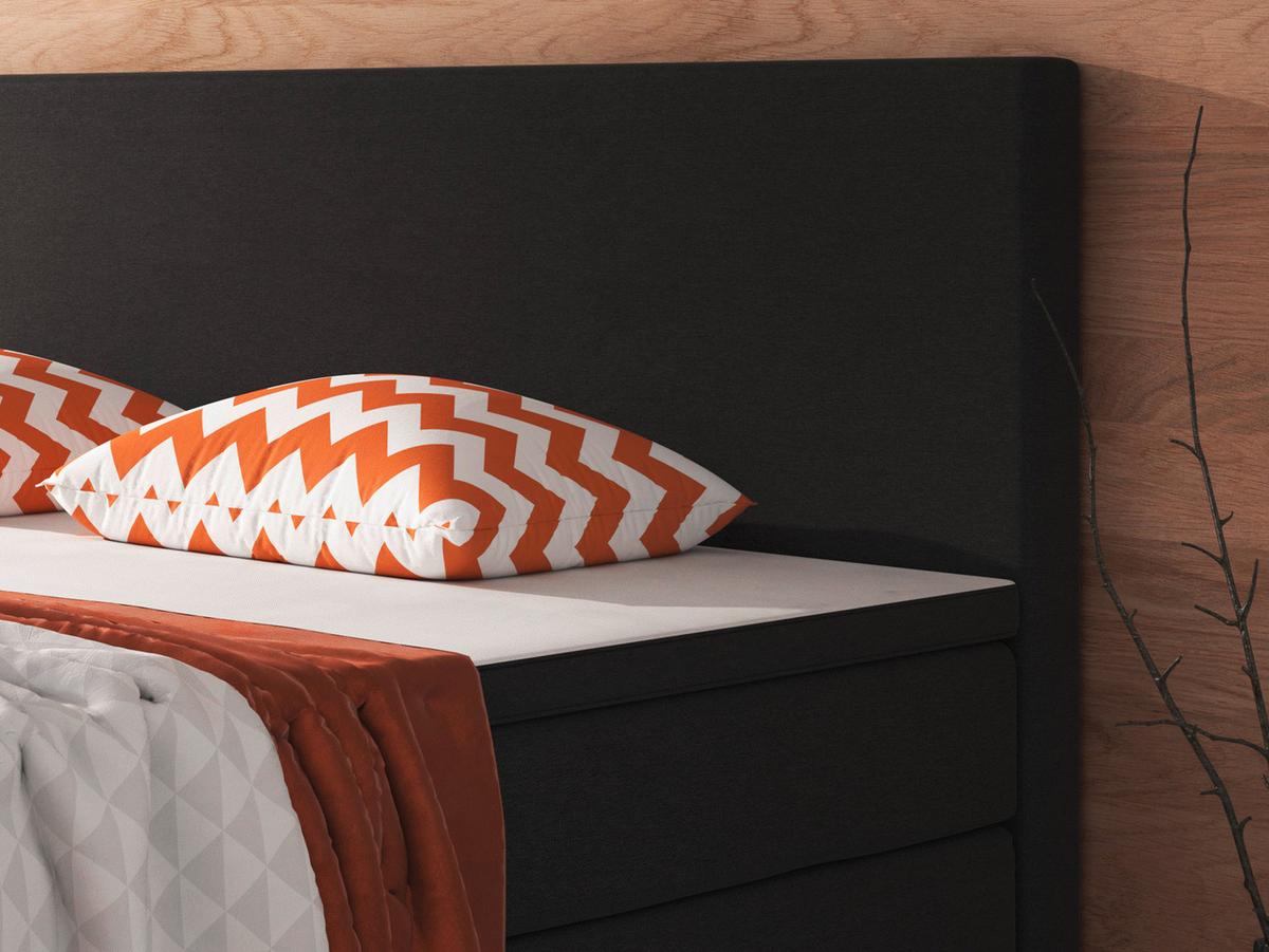 Boxspringbett Mit Topper 180x200 Cm Berlin F - Silberfarben/Schwarz, KONVENTIONELL, Textil (180/200cm) - MID.YOU