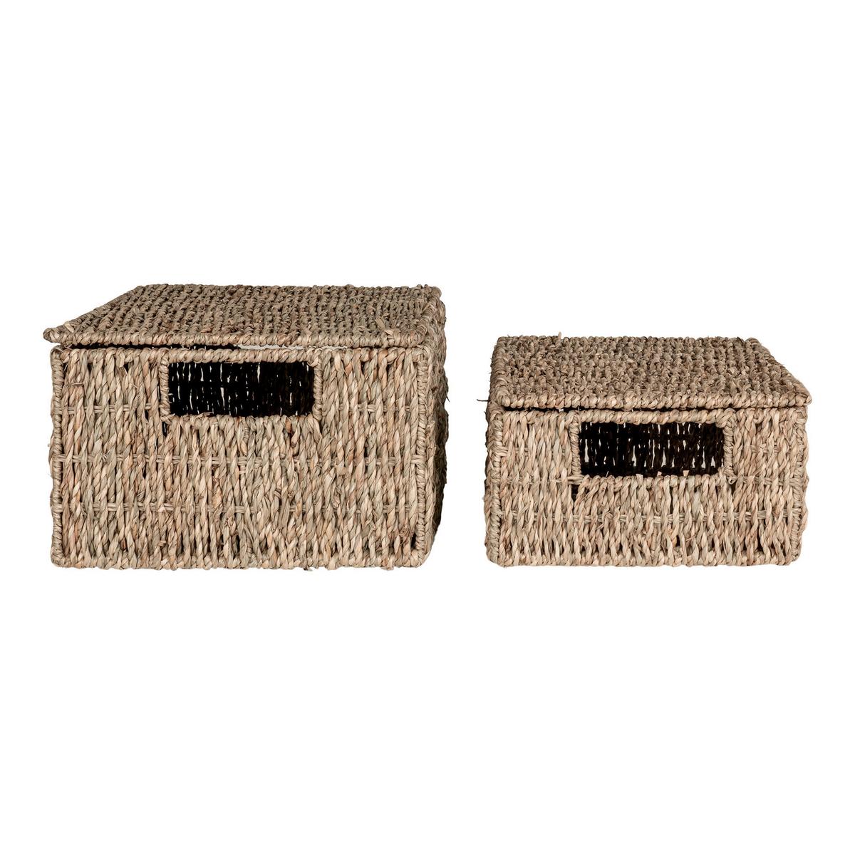 Korbset Venoso Braun 2-teilig - Braun, Design, Holz (28/20/11cm)