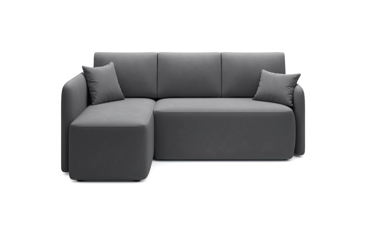 Ecksofa Hadson Grau S: 150x206 cm - Schwarz/Grau, Design, Textil (150/206cm) - MID.YOU