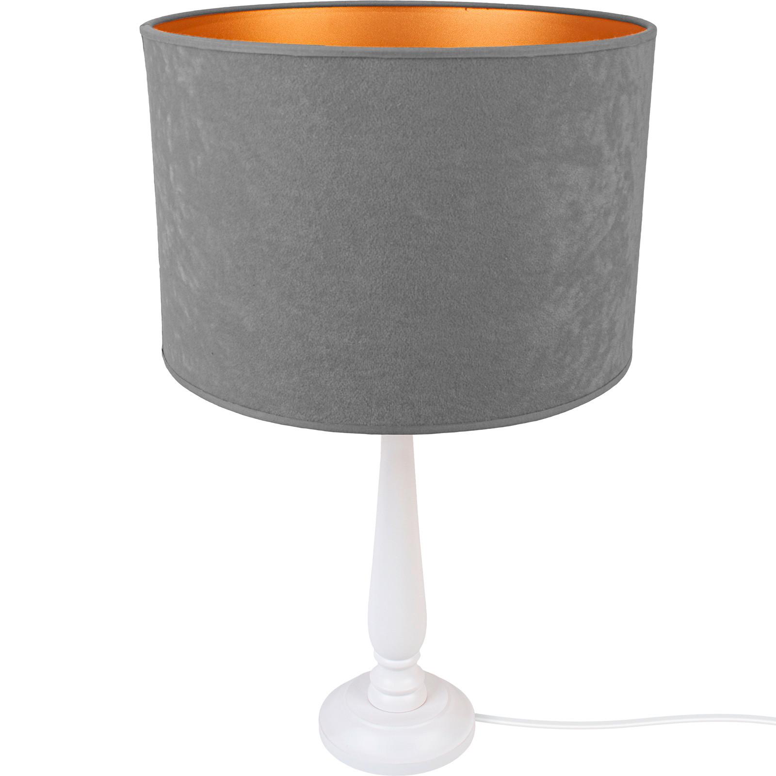 Tischleuchte 4104212 Berta - Grau - Weiß/Grau, Basics, Holz (30/51cm)