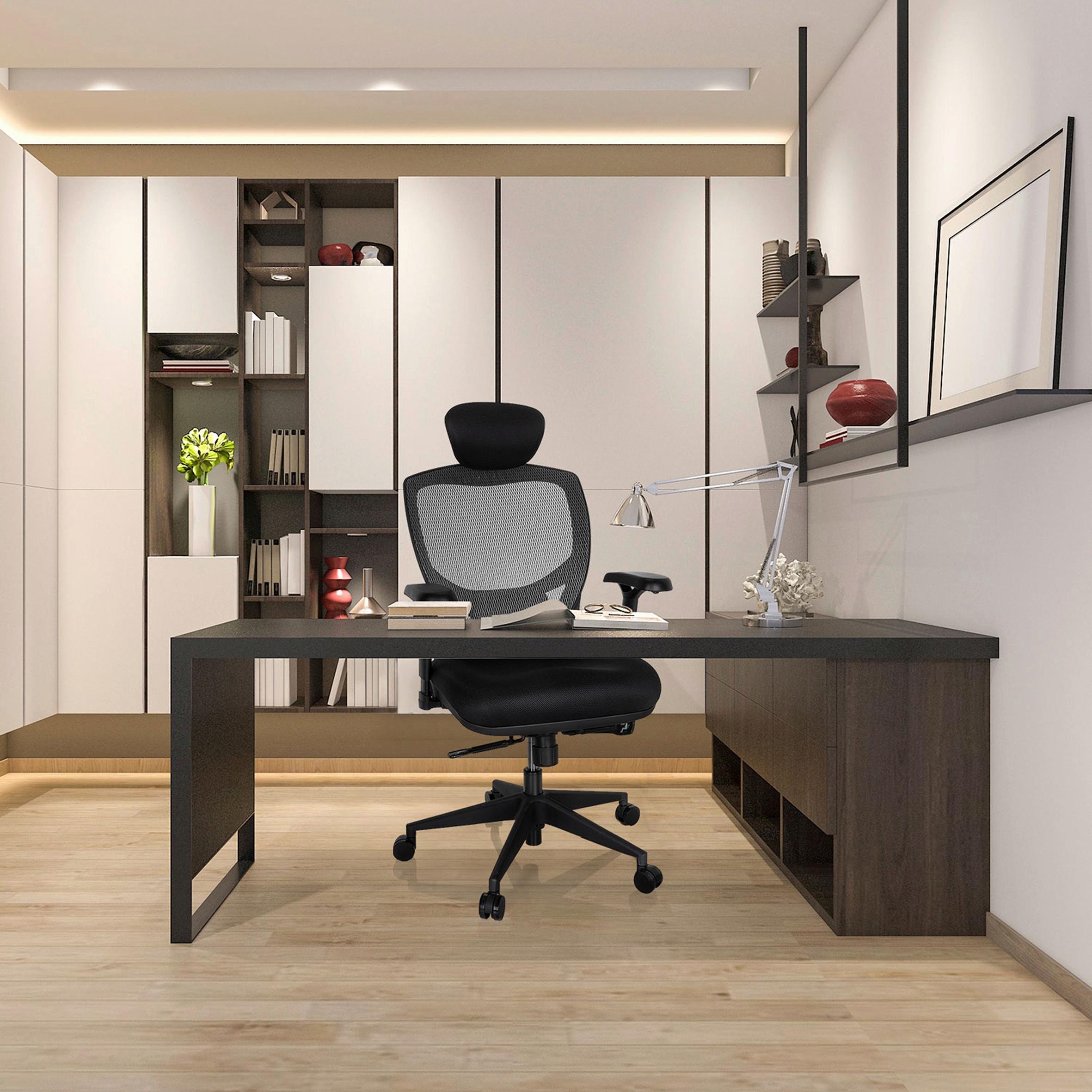 Bürostuhl Venus Base Schwarz/dunkelgrau Bis 120 Kg - Dunkelgrau/Schwarz, Basics, Kunststoff/Textil (66/117/65cm) - MID.YOU