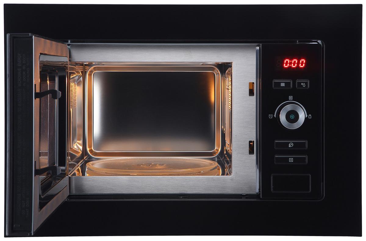 Einbau-Mikrowelle Lara B: 59,5 cm 700 W 5 Stufen - Schwarz, Trend, Glas/Kunststoff (59,5/38,8/32cm) - Respekta