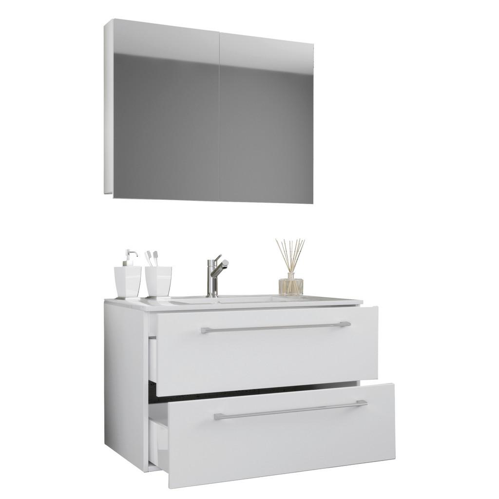 Badezimmer Badinos 3-teilig Weiß B: 80 Cm