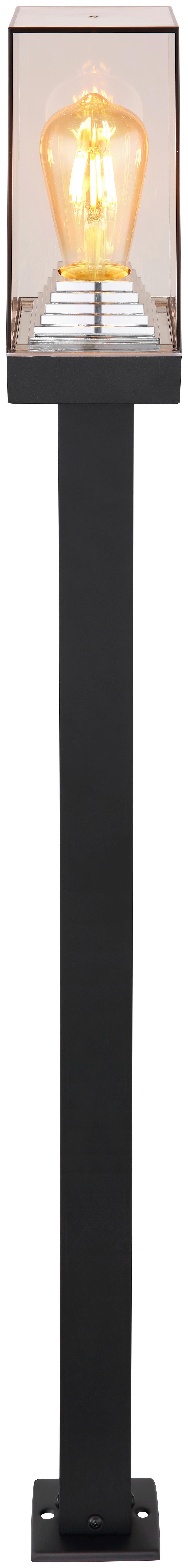 Außenleuchte 40 W Aluminium - Klar/Schwarz, Basics, Kunststoff/Metall (10/10/100cm) - Globo