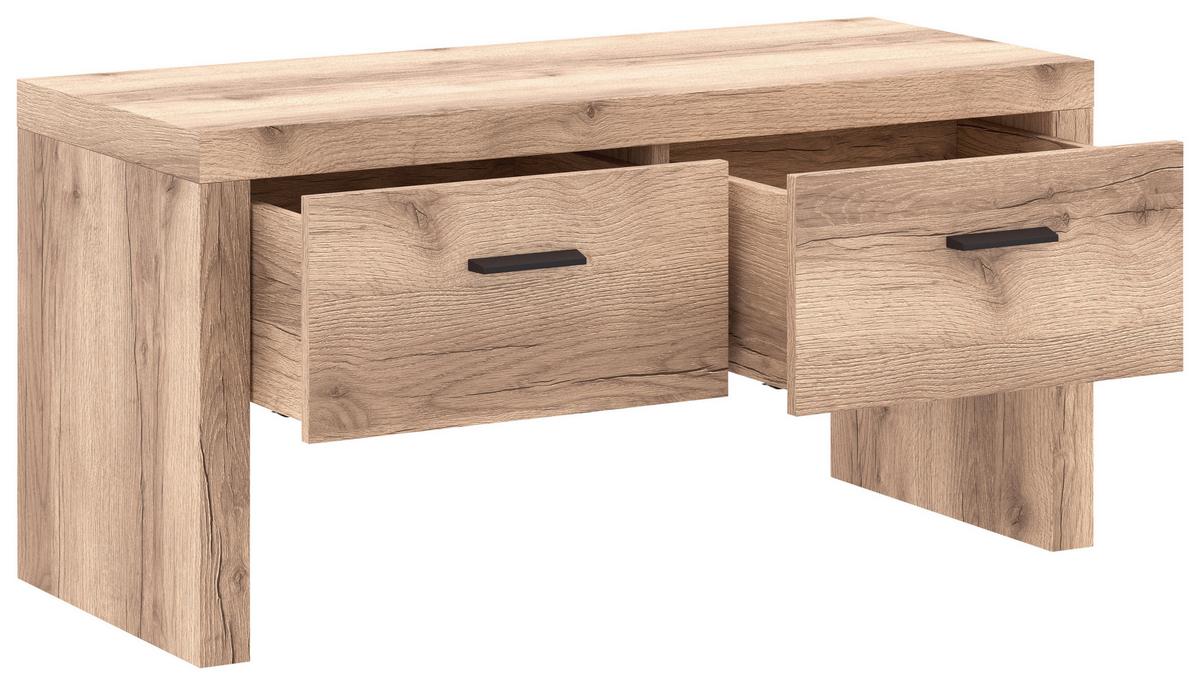 Garderobenbank Vancouver B: 91 Cm 2 Schubladen Eichef. - Eichefarben, MODERN, Holzwerkstoff (91/45/38cm)