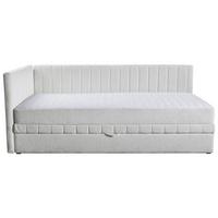 Schlafsofa Roma, Creme B: 212 Cm - Creme/Schwarz, Design, Holz/Holzwerkstoff (212/83/99cm) - MID.YOU