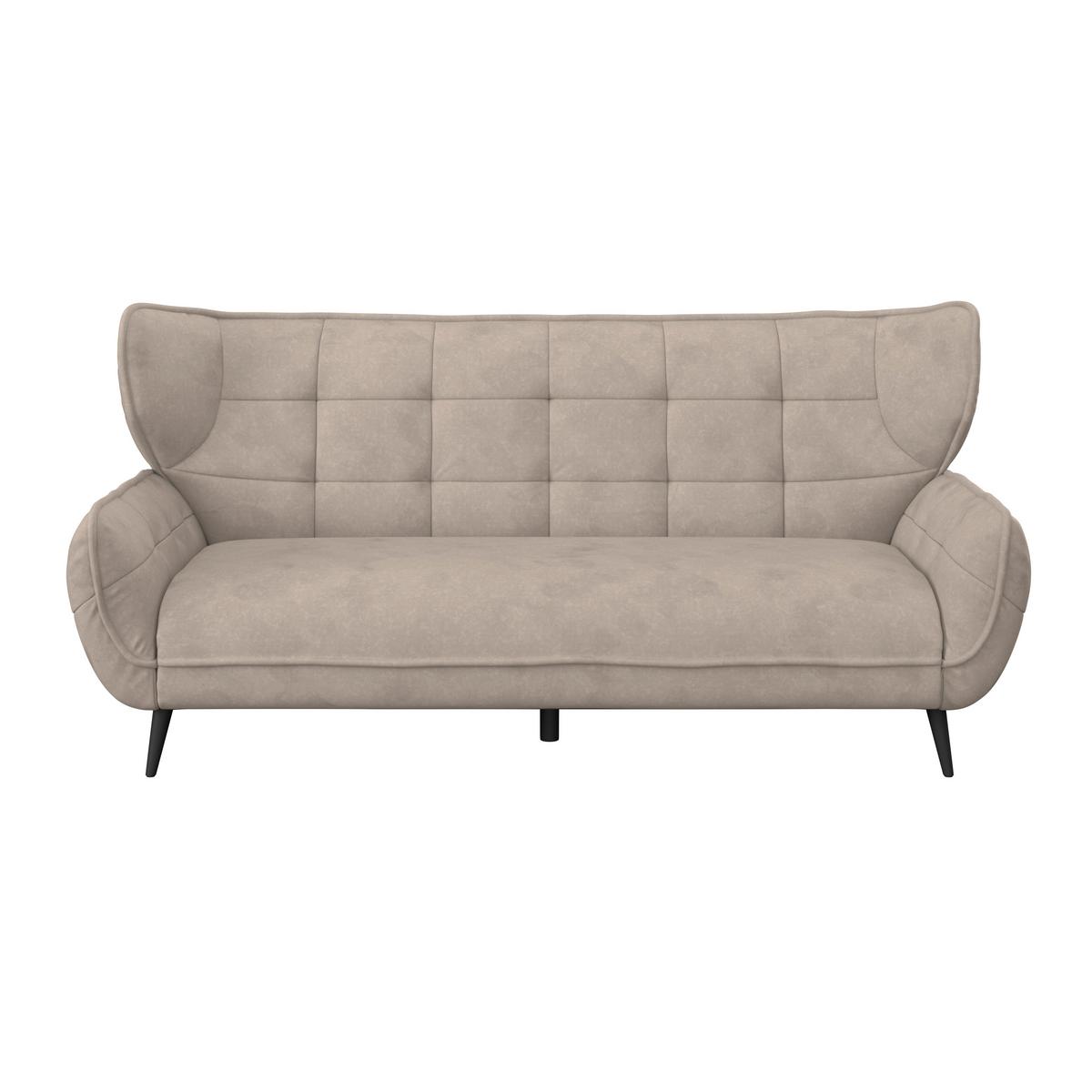 Trojmiestna pohovka PESCARA. sahara - čierna/Sahara, Modern, textil (221/105/98cm)