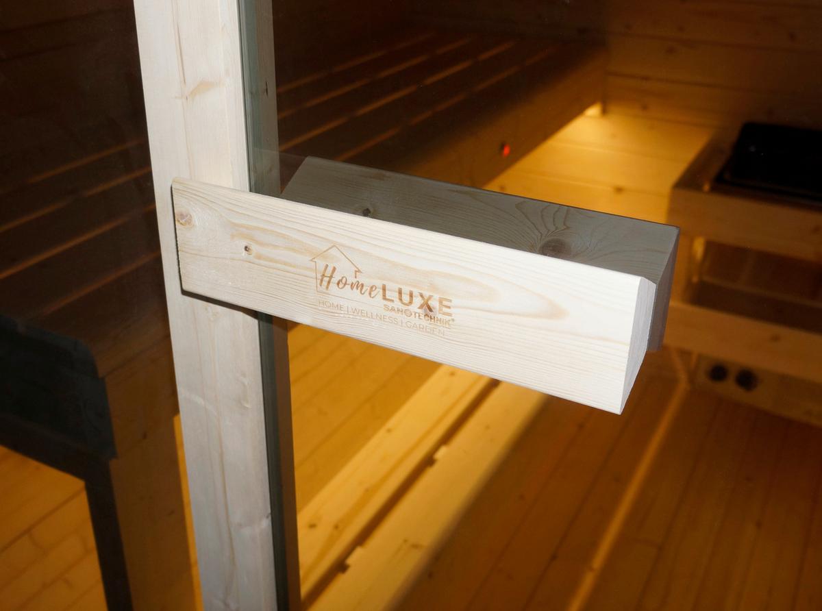 Saunafass Bergen Bergen Fichtefarben B: 189 Cm - Fichtefarben, KONVENTIONELL, Glas/Holz (194,8/220/191,5cm) - Sanotechnik