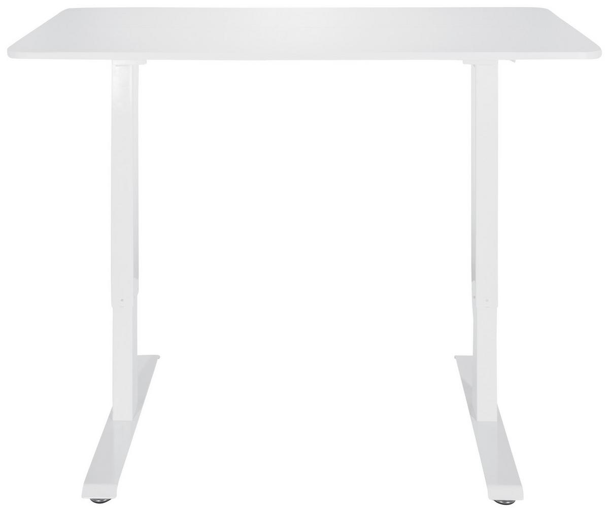Schreibtisch Stand Cr Weiß - Weiß, MODERN, Holzwerkstoff/Metall (120/74/60cm) - MID.YOU