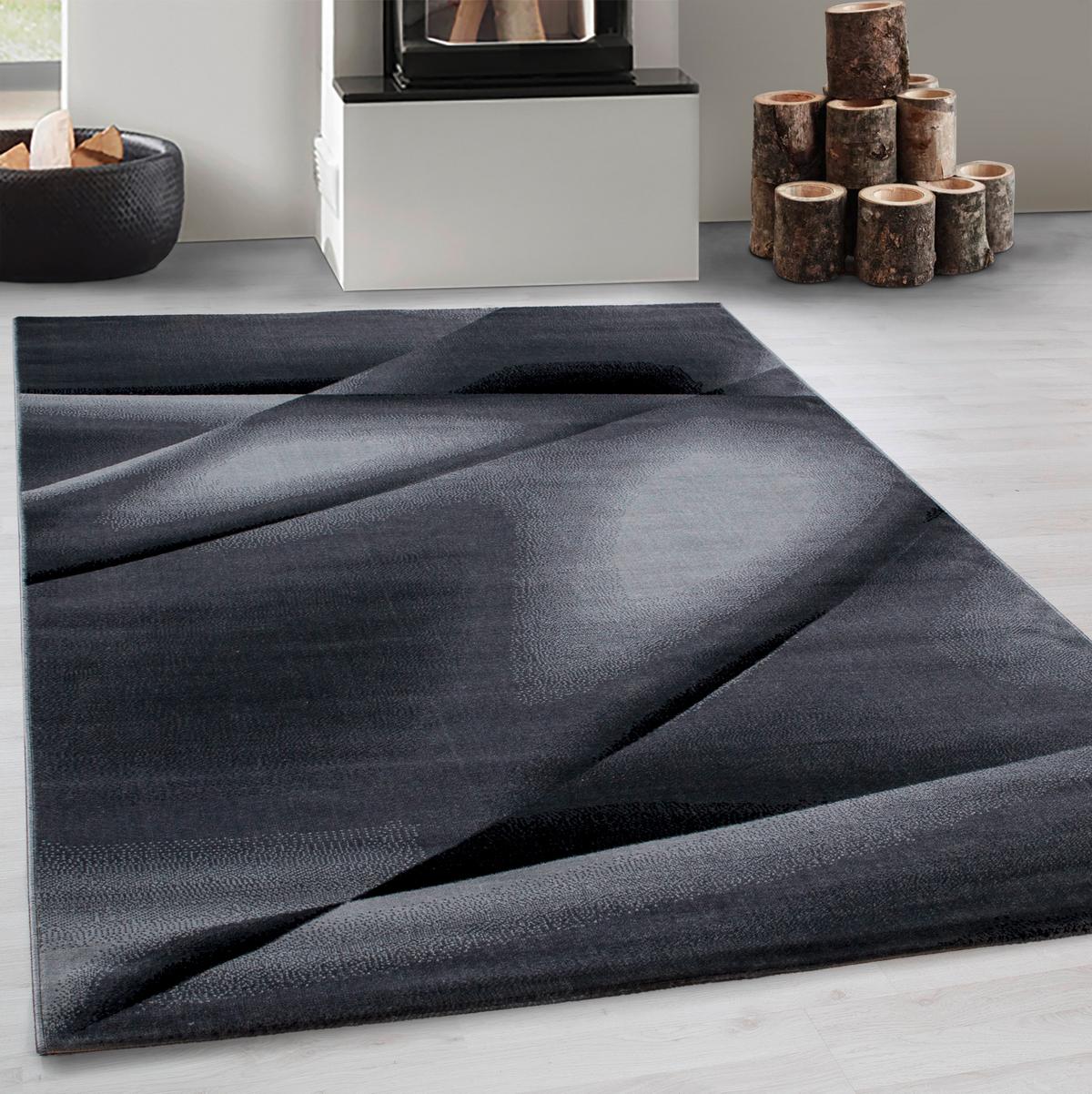 Webteppich Schwarz Naturfaser Miami 80x150 cm - Schwarz, Trend, Textil (80/150cm)
