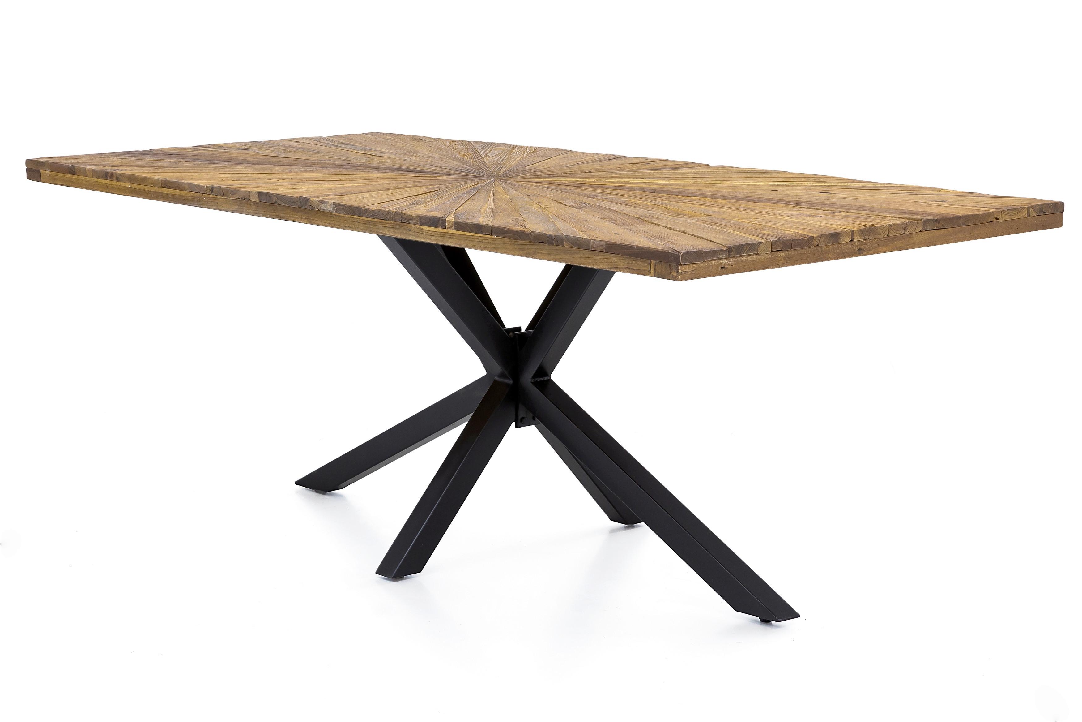 ESSTISCH Schwarz/Naturfarben L: 180cm - Schwarz/Naturfarben, MODERN, Holz/Metall (180/100/79cm) - MID.YOU