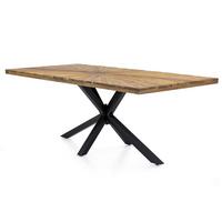 ESSTISCH Schwarz/Naturfarben L: 160cm - Schwarz/Naturfarben, MODERN, Holz/Metall (160/90/79cm) - MID.YOU