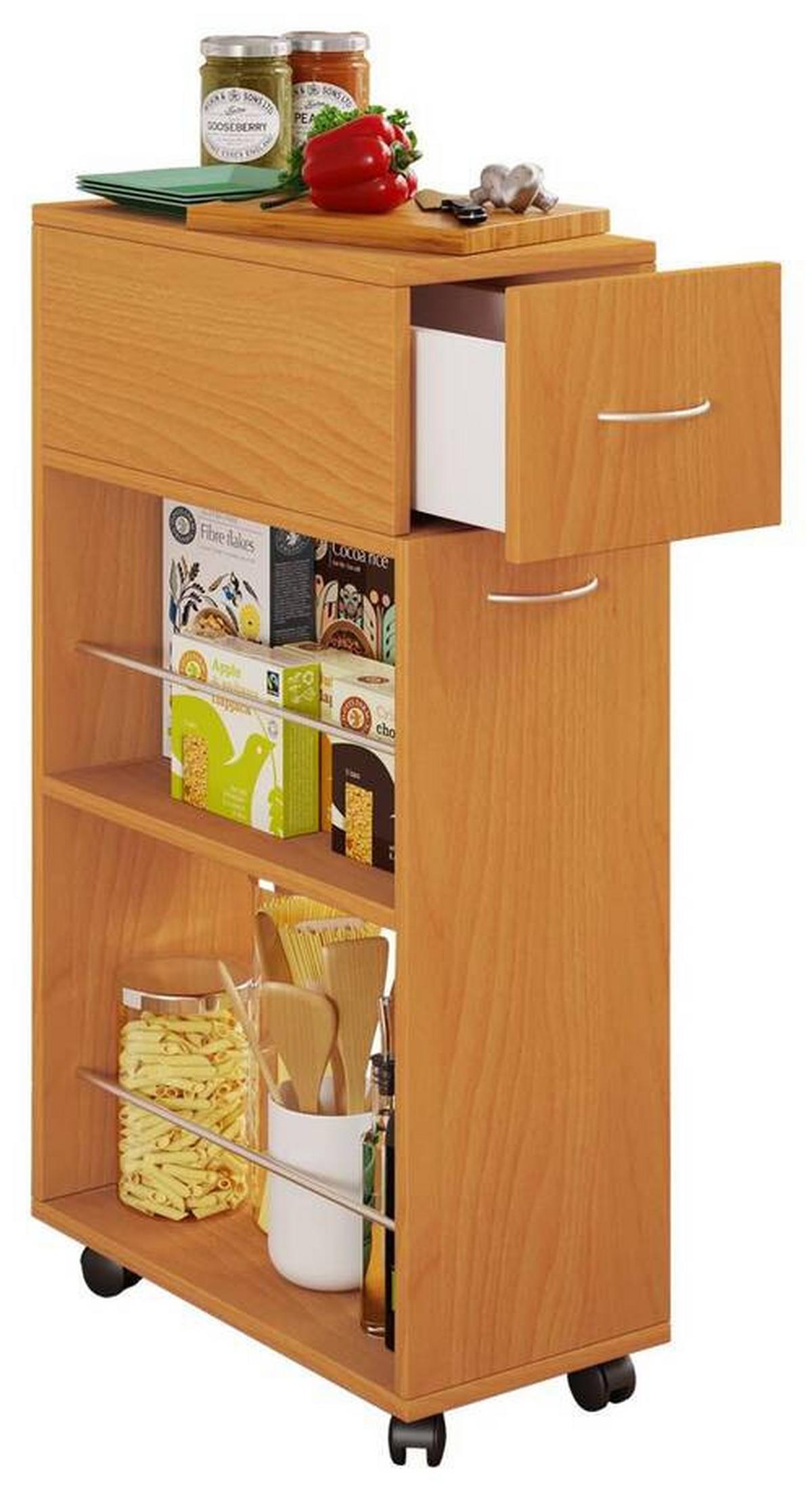 Allzweckwagen Tusal Sb Buchefarben B: 50 cm - Buchefarben, MODERN, Holzwerkstoff/Kunststoff (25/50/85cm) - MID.YOU
