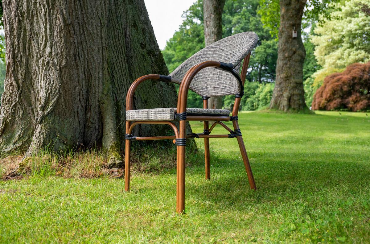 Gartenmöbel Set 3-Tlg. Maui Metall/Textil - Sandfarben/Beige, Basics, Textil/Metall (70/74cm) - Gardenson