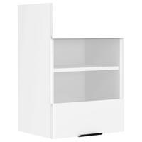 Küchenoberschrank Fasola Weiß B: 40 cm - Weiß, Trend, Glas/Holzwerkstoff (40/60/31cm) - MID.YOU