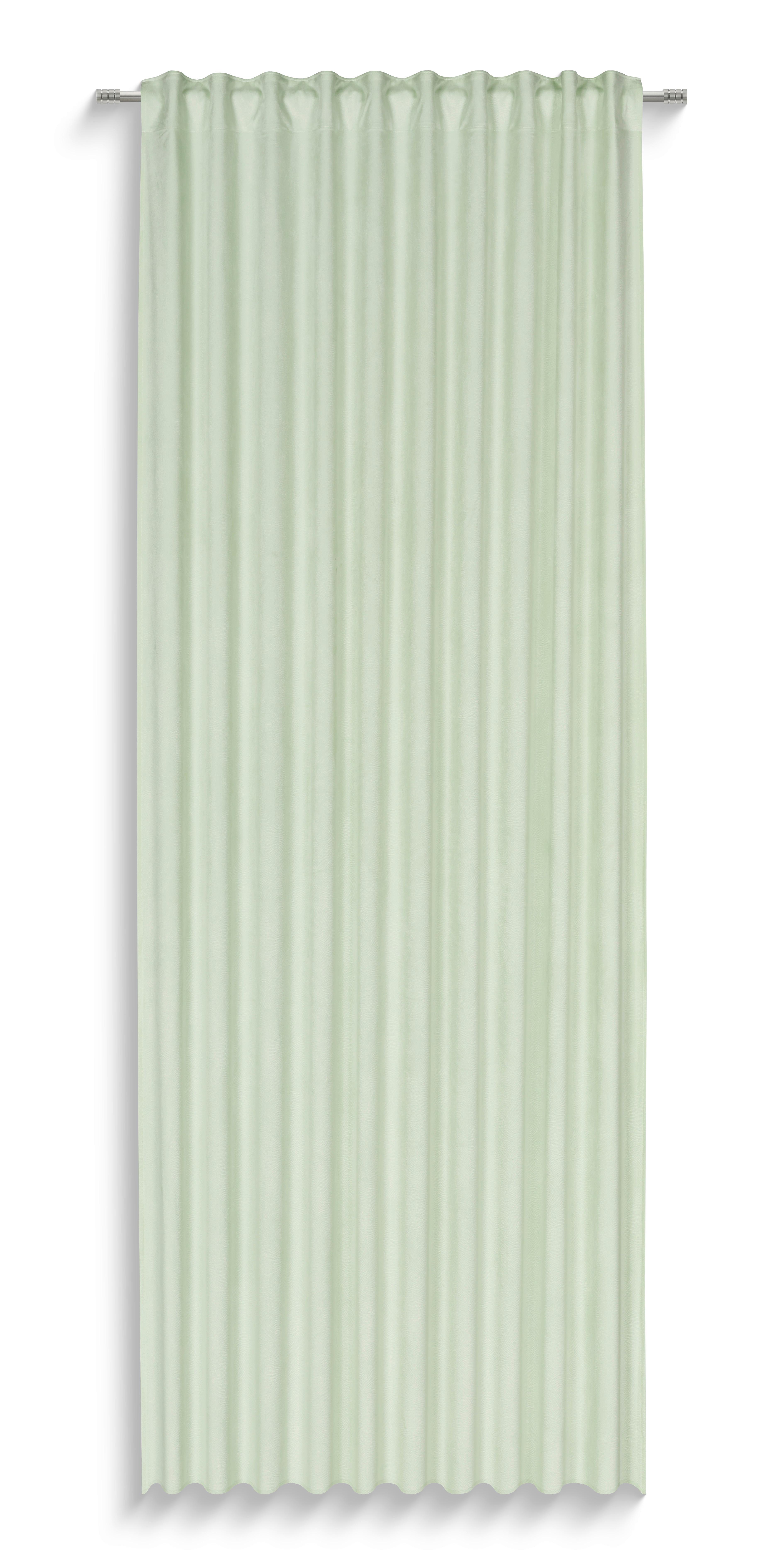 Fertigvorhang Mina - Grün, MODERN, Textil (140/245cm) - Luca Bessoni