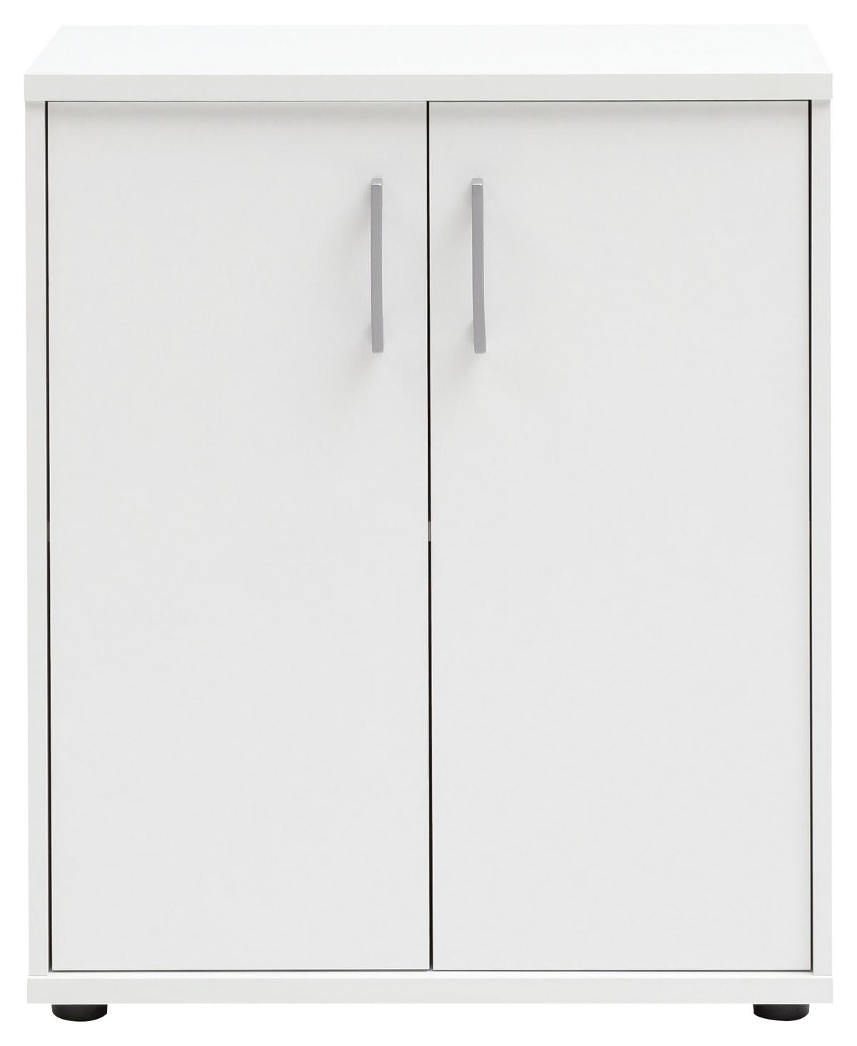 Aktenschrank Serie Weiß B: 65,1 cm - Weiß, Basics, Holzwerkstoff (65,1/77,3/34,5cm) - MID.YOU