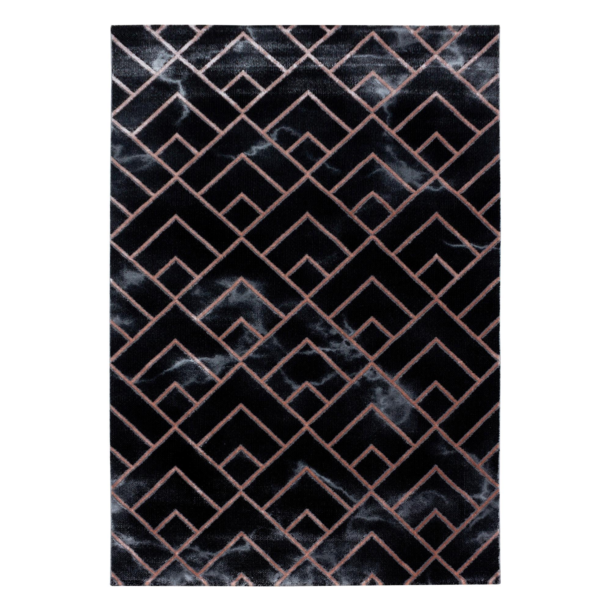Webteppich Bronze/Schwarz Naturfaser Naxos 140x200 cm - Bronzefarben, Design, Textil (140/200cm)