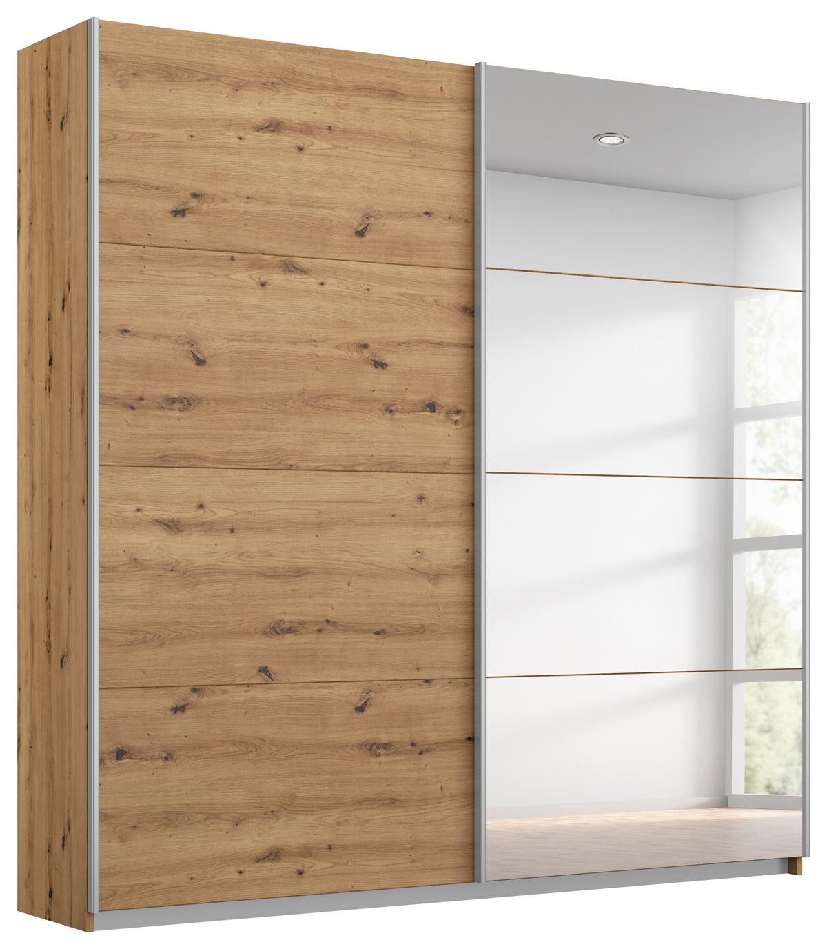 Schwebetürenschrank Subito - Eiche Artisan, MODERN, Holzwerkstoff (181/197/61cm) - Rauch Möbel