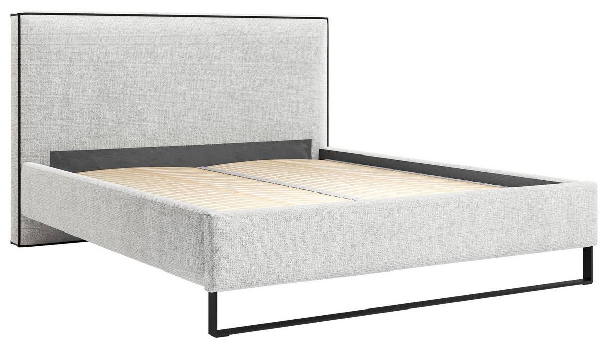 Polsterbett Winter Naturfarben Lf: 140x200 cm - Schwarz/Naturfarben, MODERN, Holz/Holzwerkstoff (140/200cm) - MID.YOU