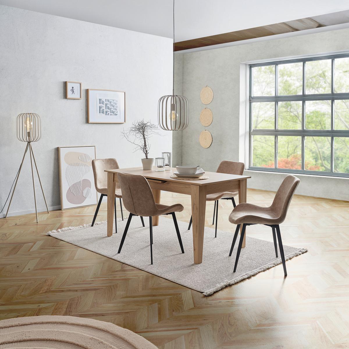 Esstisch ausziehbar Andorra 140-180x75x80 cm Eiche - Eiche Artisan, KONVENTIONELL, Holz (140-180/75/80cm)