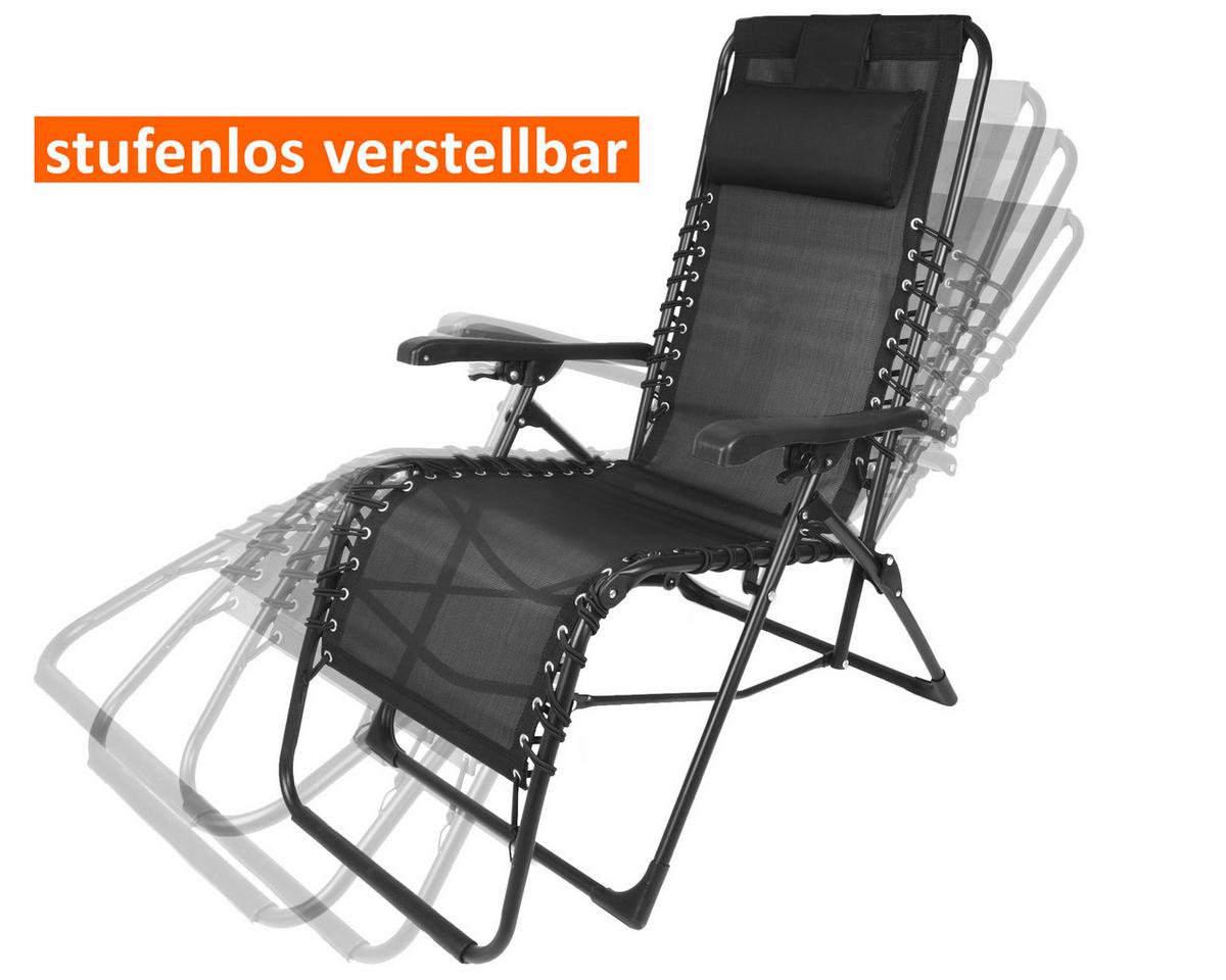 Bäderliege Relax Kunststoff Klappbar - Schwarz, Basics, Kunststoff (84/109/65cm)