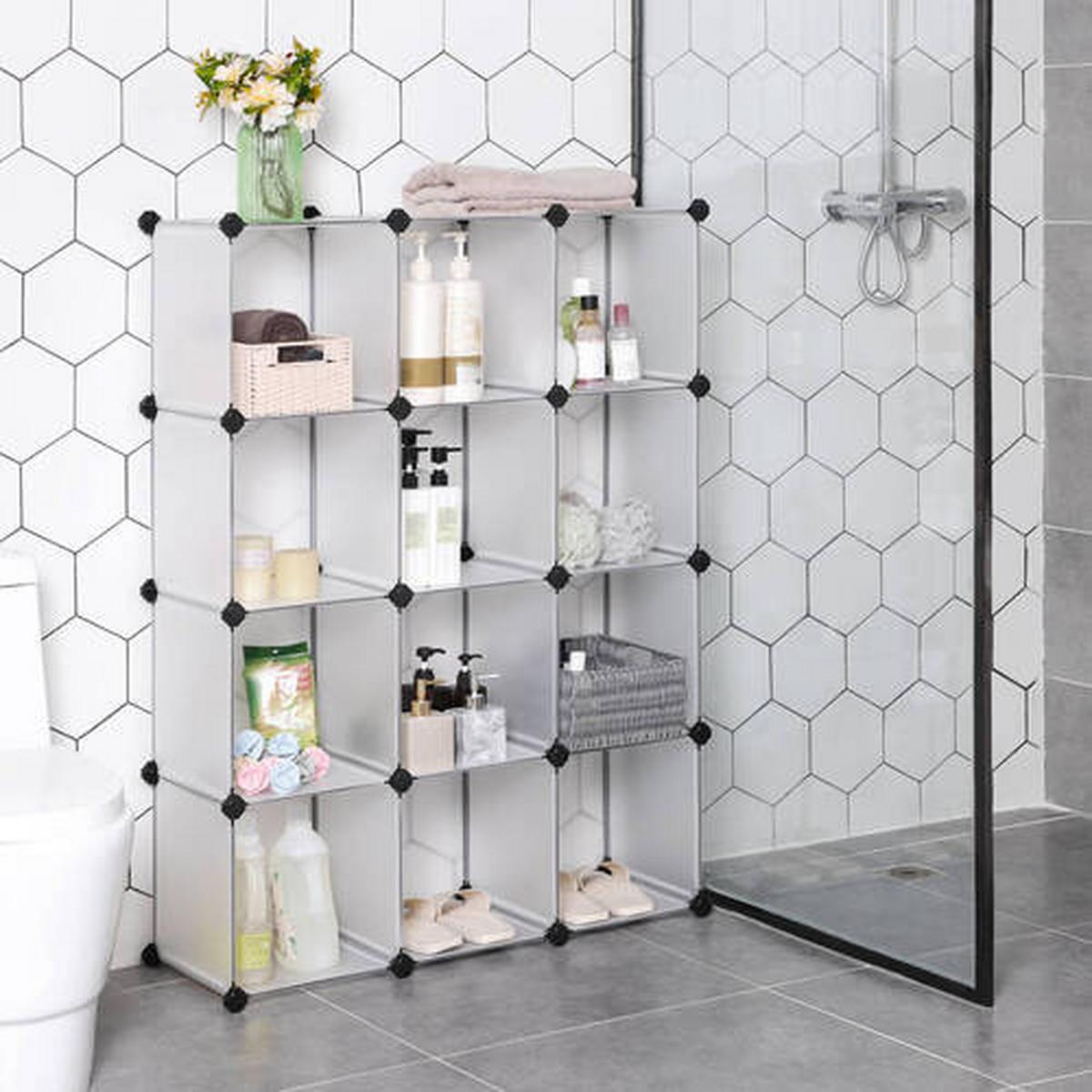 Regalkombination B: 93 Cm Schwarz, Weiß - Schwarz/Weiß, Basics, Kunststoff/Metall (93/123/31cm) - Boxxx