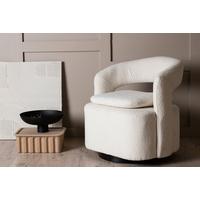 Sessel Laurel - Weiß, Design, Textil/Metall (69/75/72cm) - Livetastic