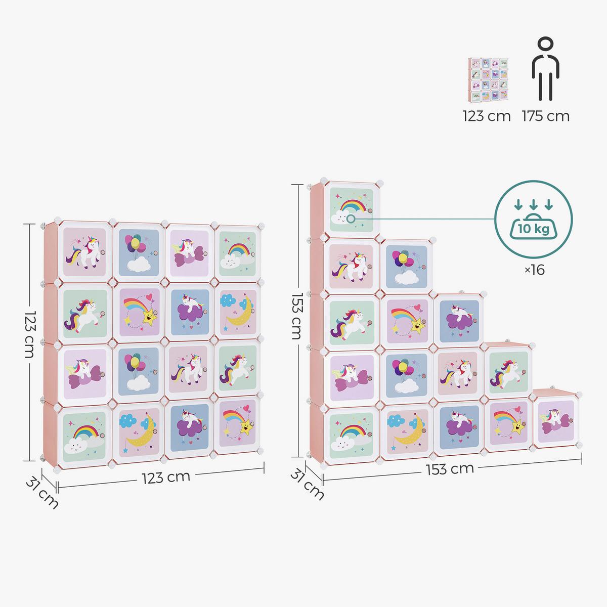 Plastic Cube Storage Rosa B: 123 cm - Pink/Rosa, MODERN, Kunststoff/Metall (123/123/31cm) - MID.YOU