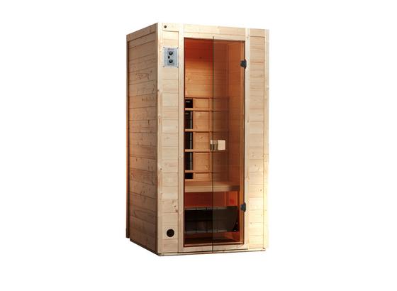 Infrarotkabine Vaala 1 102x100 - Fichtefarben, MODERN, Glas/Holz (102/196/100cm)