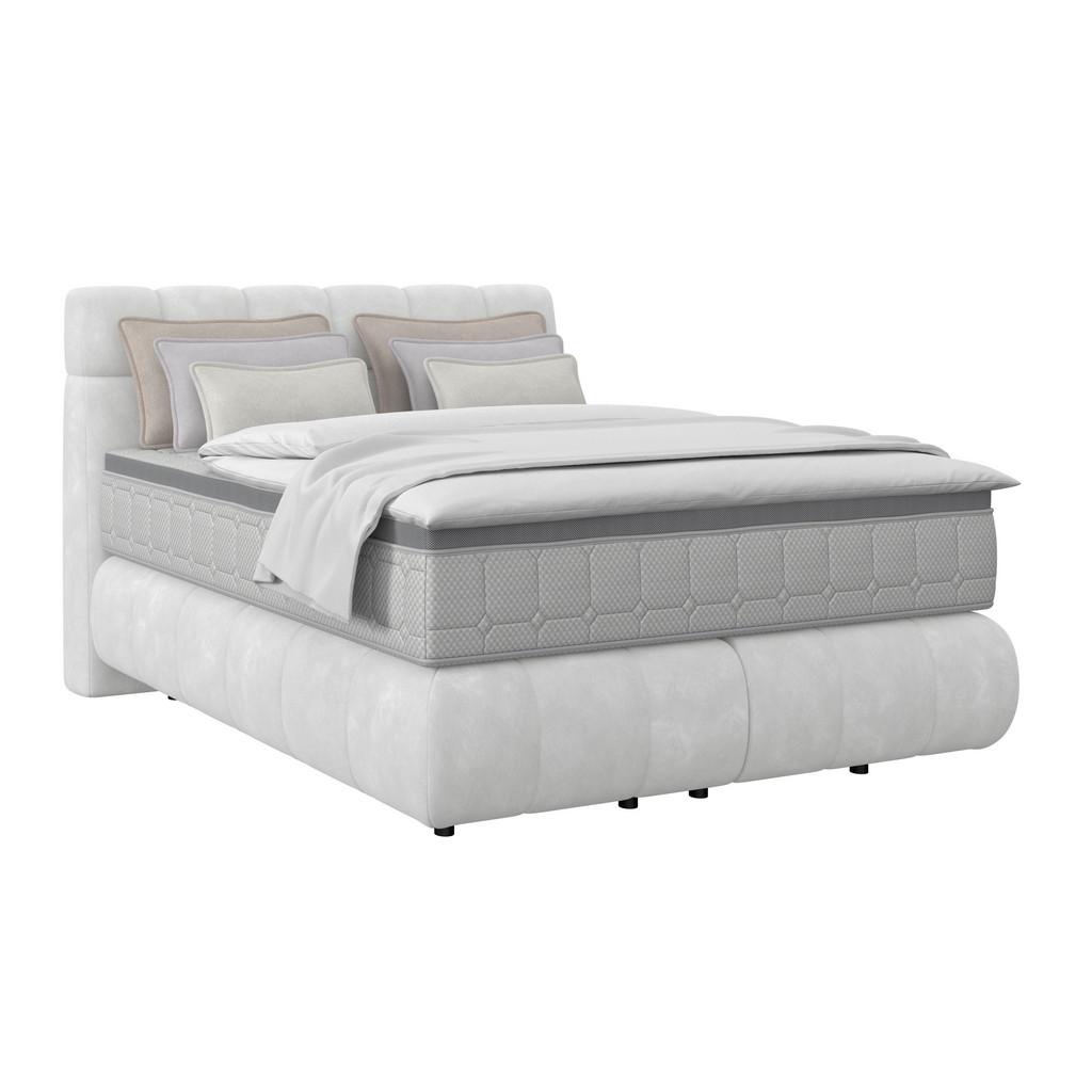 Boxspringbett Nobu Hellgrau, LF: 140x200 cm