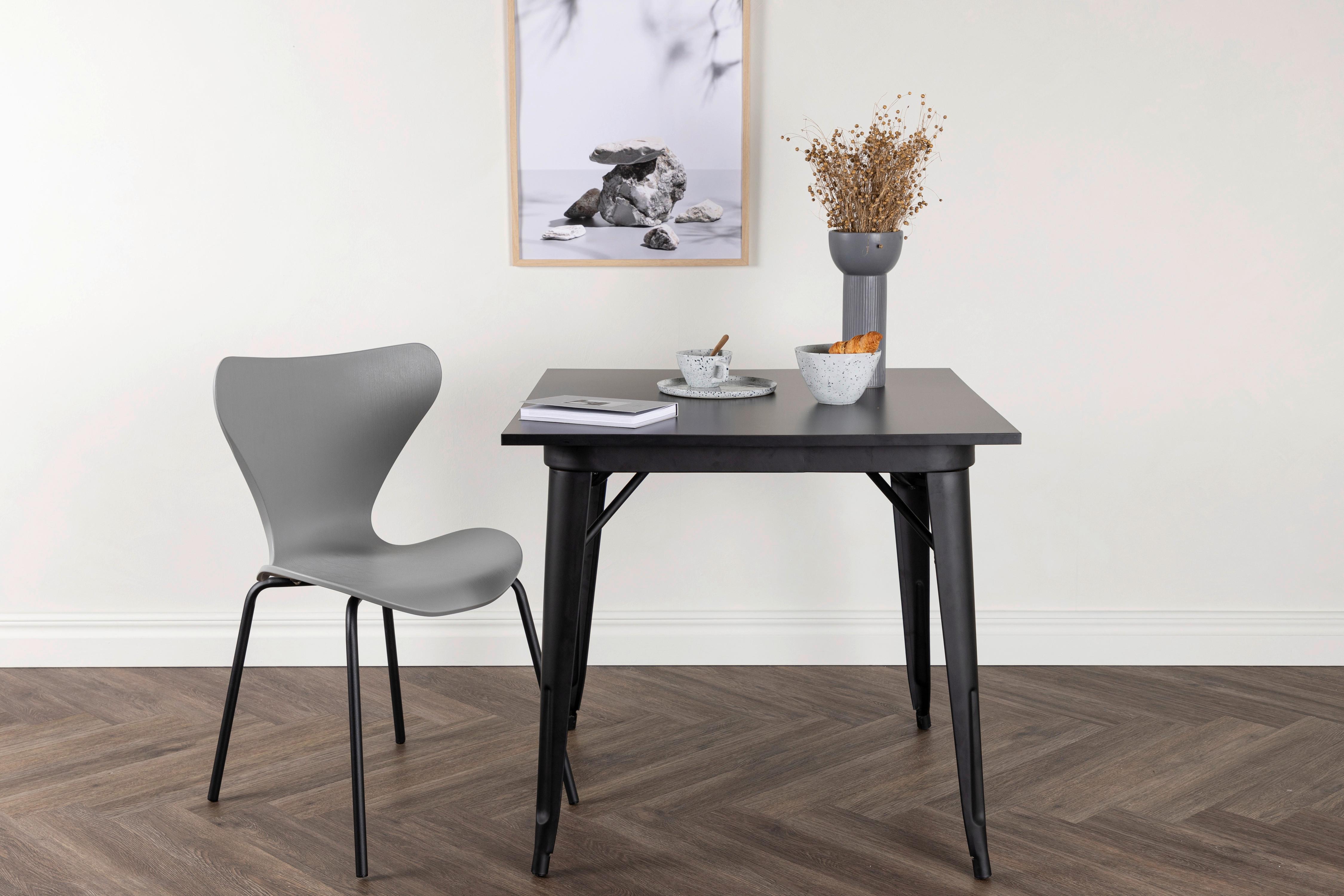 Esstisch Tempe - Schwarz, Design, Holz/Holzwerkstoff (80/80/75cm) - Livetastic