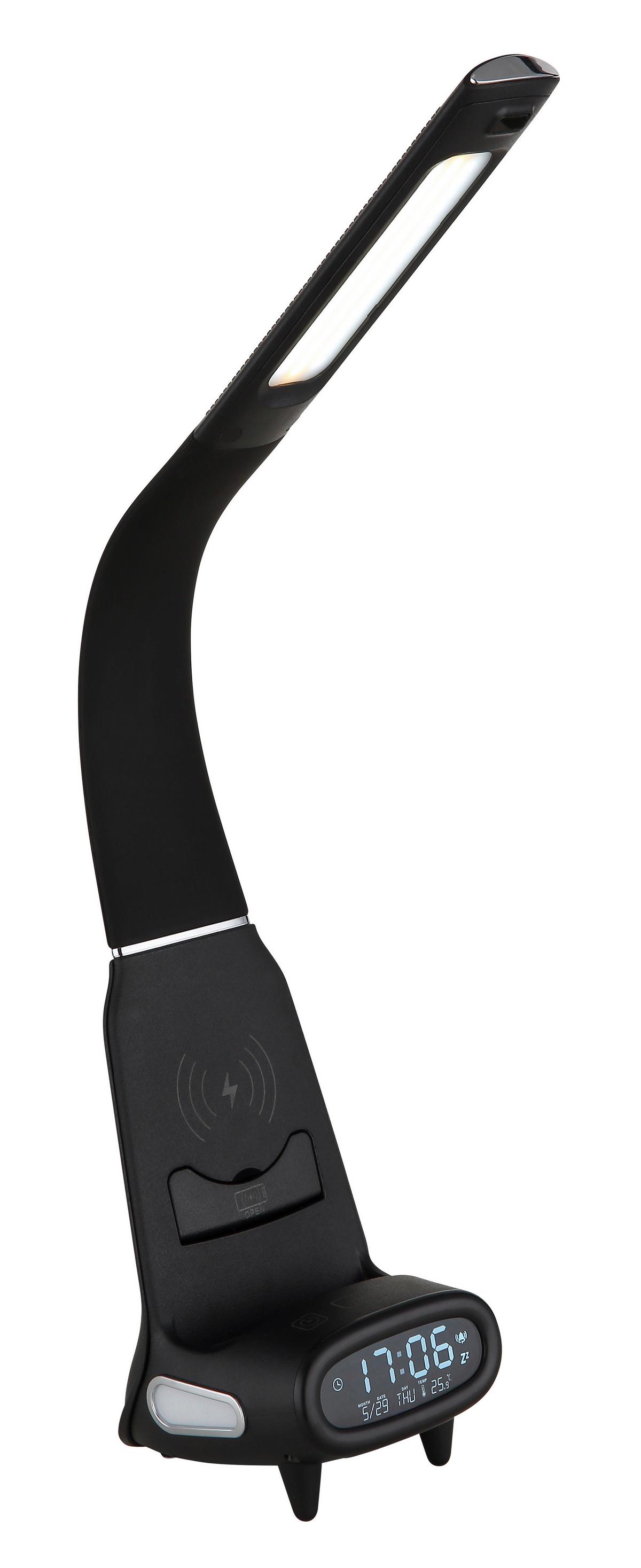 Led-tischleuchte Touchdimmer - Chromfarben/Schwarz, Design, Kunststoff (25/10/50cm) - Globo