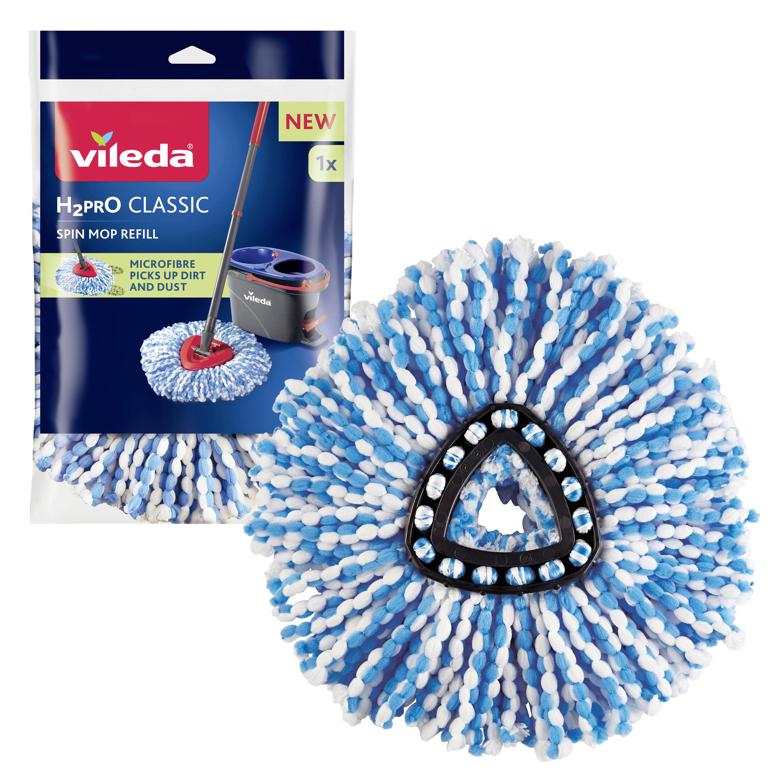 Návlek na mop H2prO VILEDA H2PRO NÁHRADA/OKRÚHLY - viacfarebná, Basics, textil (22/30/5cm) - Vileda