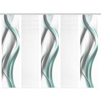 Flächenvorhang Cara 5er Set - Weiß/Grau, Design, Textil (60/260cm)